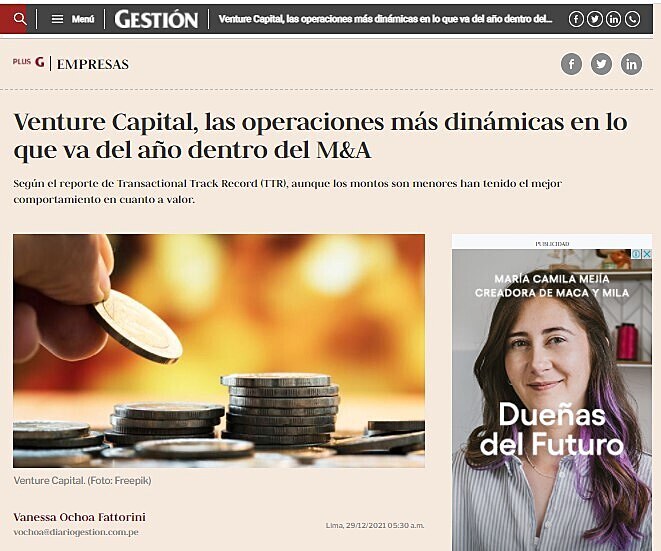 Venture Capital, las operaciones ms dinmicas en lo que va del ao dentro del M&A